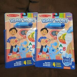 🛍3 For $18🛍 2 Melissa & Doug Water Wow! Blues Clues Alphabet Activity Books